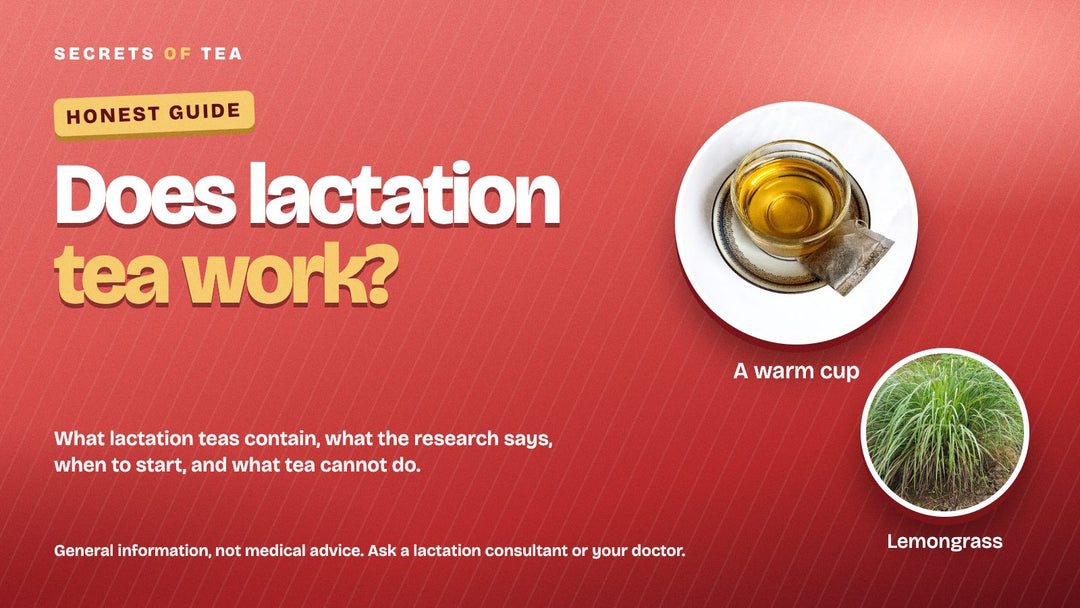 Lemongrass stalks and a warm herbal tea for a nursing mother, does lactation tea work guide