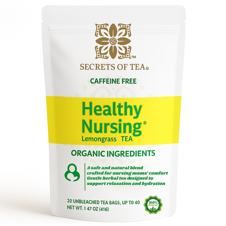 Lemongrass Lactation Tea – USDA Organic Breastfeeding Support Tea for Nursing Mothers | Caffeine-Free, 40 Servings