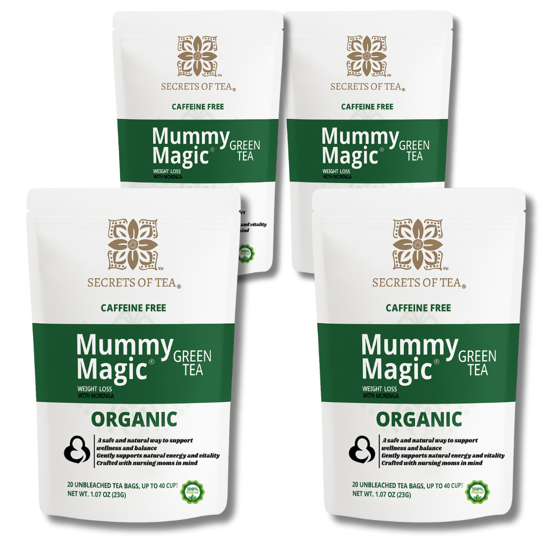 Organic Slimming Herbal Tea - Caffeine-Free with Moringa, 40 Servings