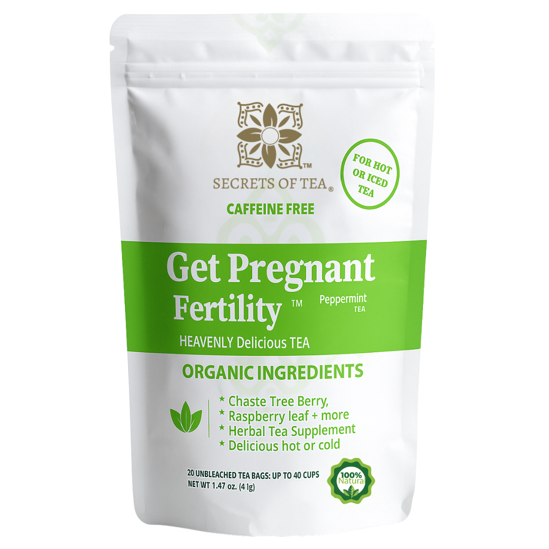 Included: Organic Peppermint Wellness Tea for Women with Vitex and red raspberry leaf, 40 cups