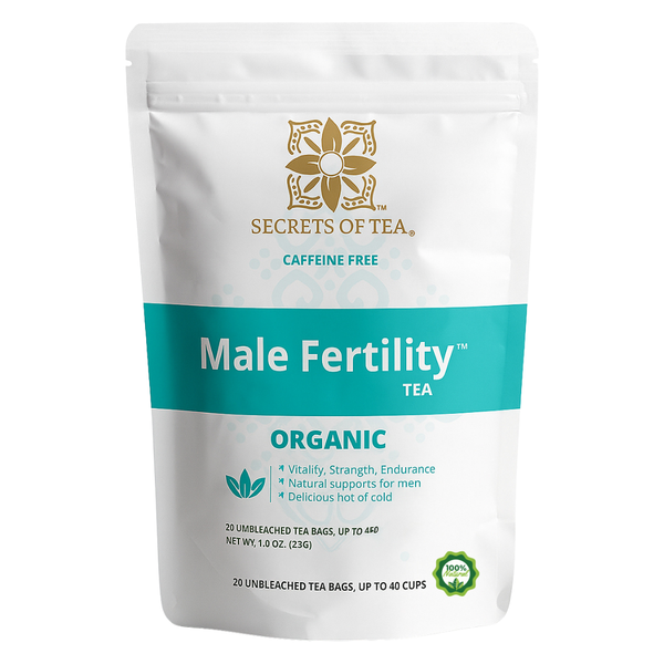 Male Fertility Tea – Herbal Blend with Maca, Ashwagandha & horny Goat weed| Supports Fertility, Energy & Vitality | Organic & Caffeine-Free