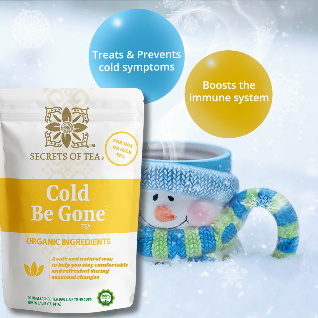 Cold Relief Tea-Cold Be Gone: 40 Servings- Immune Support Tea