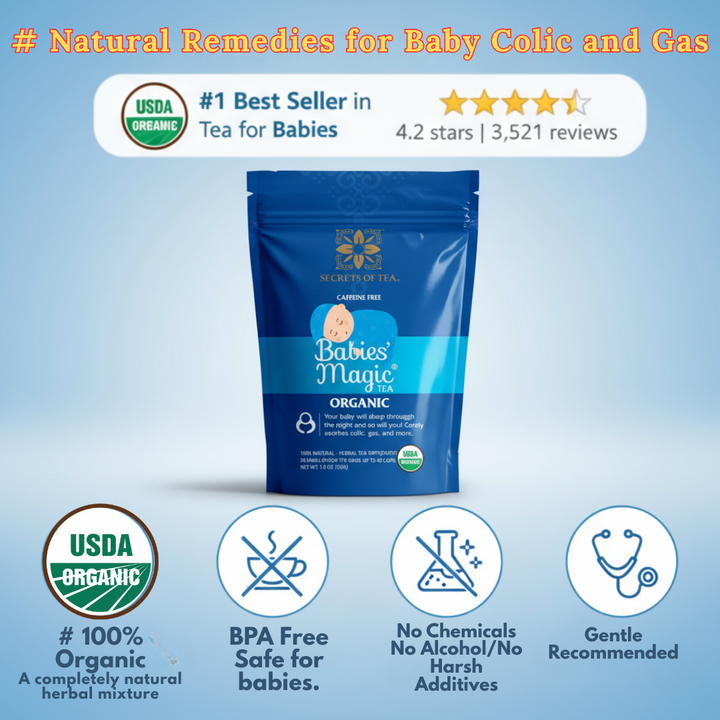 🌿 Babies Magic Tea: Pediatrician-Recommended– Gentle Colic & Gas Relief for Little Tummies-Helps Babies Sleep Through The Night