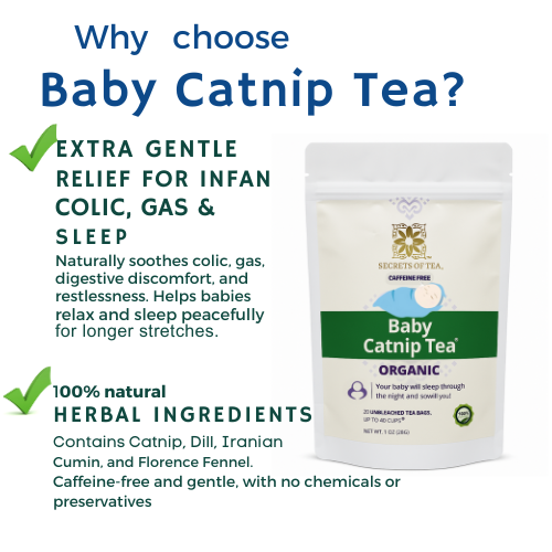 Baby Calm Catnip Tea - Natural Colic & Gas Relief - Product Details