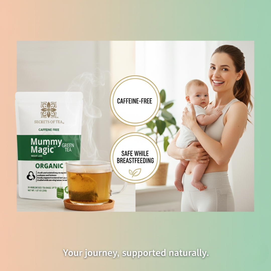 Organic Slimming Herbal Tea - Caffeine-Free with Moringa, 40 Servings