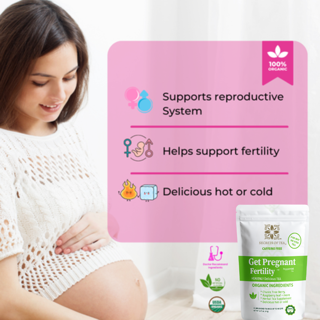 Organic PeppermintWellness Tea for Women - 20 Sachets, 40 Cups - Designed for Your Journey to Motherhood