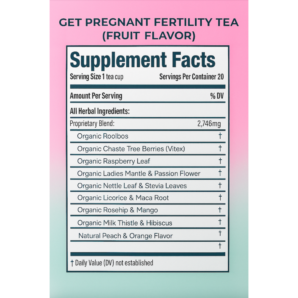 🌿 Get Pregnant Fertility Fruits Tea - Organic Herbal Blend - Product Details