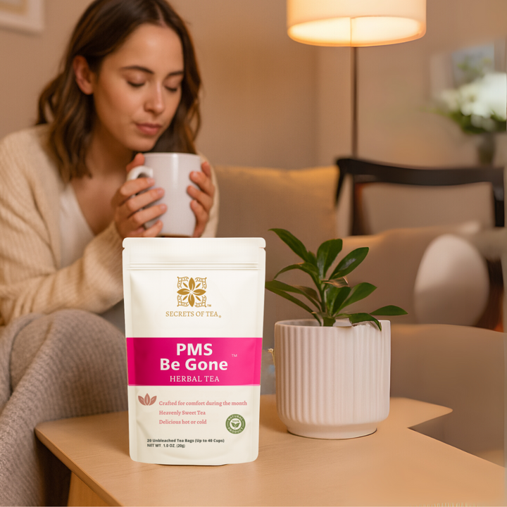 Secrets of Tea PCOS & PMS Herbal Support Tea for Women – Wellness & Balance Blend, 30-Day Supply
