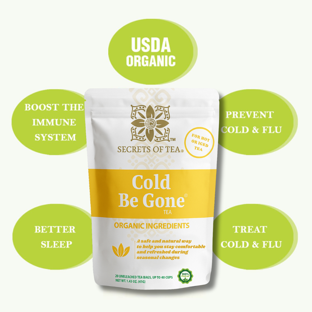 Cold Relief Tea-Cold Be Gone: 40 Servings- Immune Support Tea