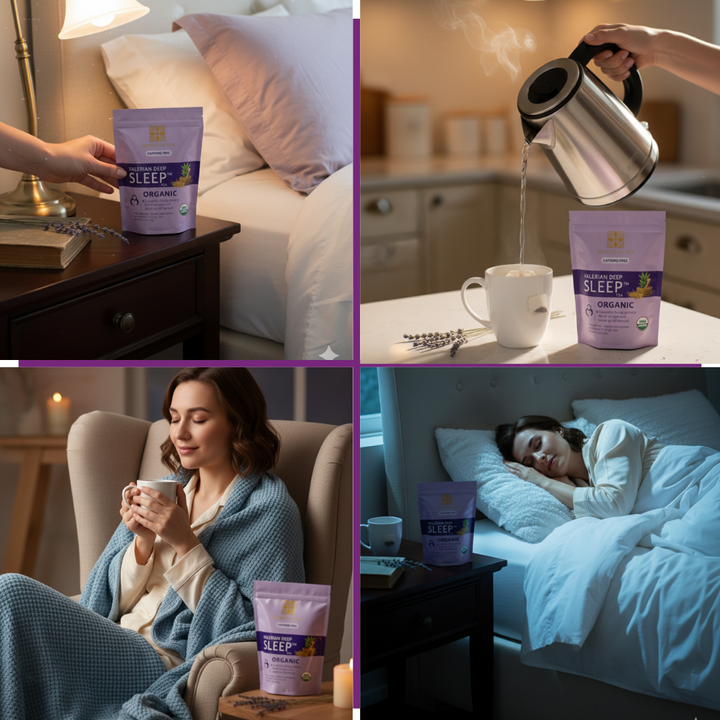 Valerian Herbal Tea for Relaxation and Restful Nights by Secrets of Tea
