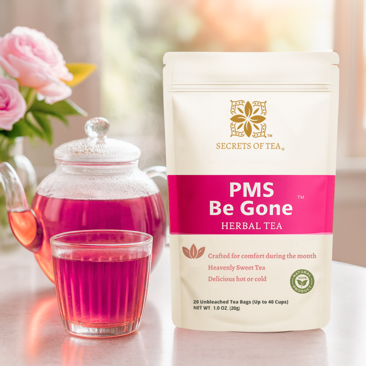 Secrets of Tea PCOS & PMS Herbal Support Tea for Women – Wellness & Balance Blend, 30-Day Supply