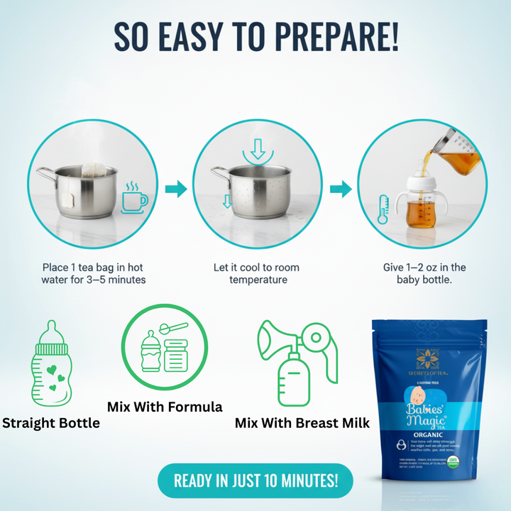 🌿 Babies Magic Tea: Pediatrician-Recommended– Gentle Colic & Gas Relief for Little Tummies-Helps Babies Sleep Through The Night