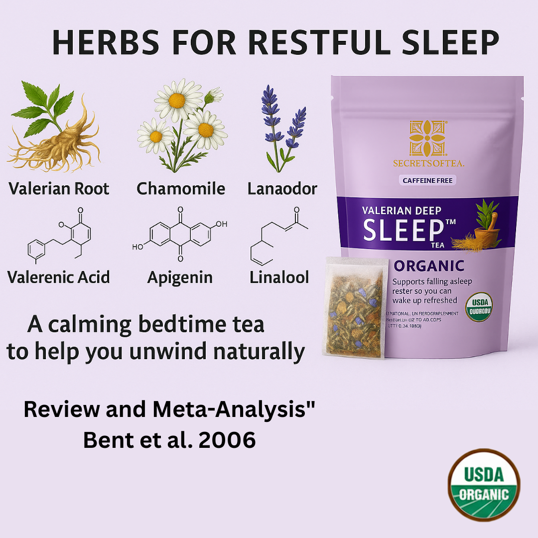 Valerian Deep Sleep Tea — Fall Asleep Faster, Stay Asleep Longer
