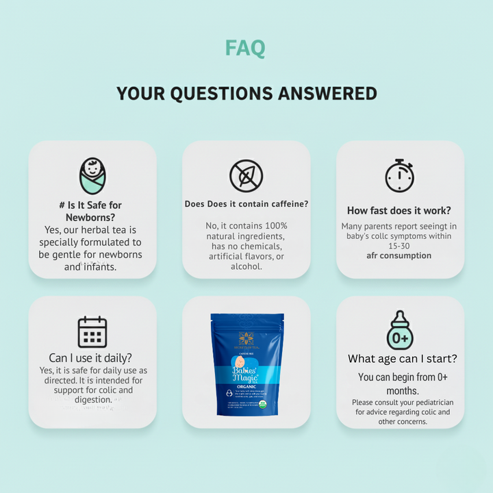 🌿 Babies Magic Tea: Pediatrician-Recommended– Gentle Colic & Gas Relief for Little Tummies-Helps Babies Sleep Through The Night