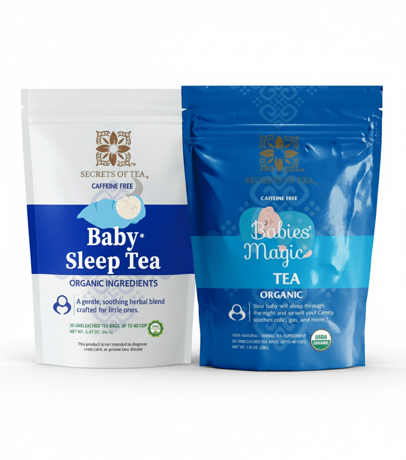 Baby Tea-Babies Magic & Baby Sleep Tea Pack- USDA Organic - USDA Organic Herbal Tea by Secrets of Tea