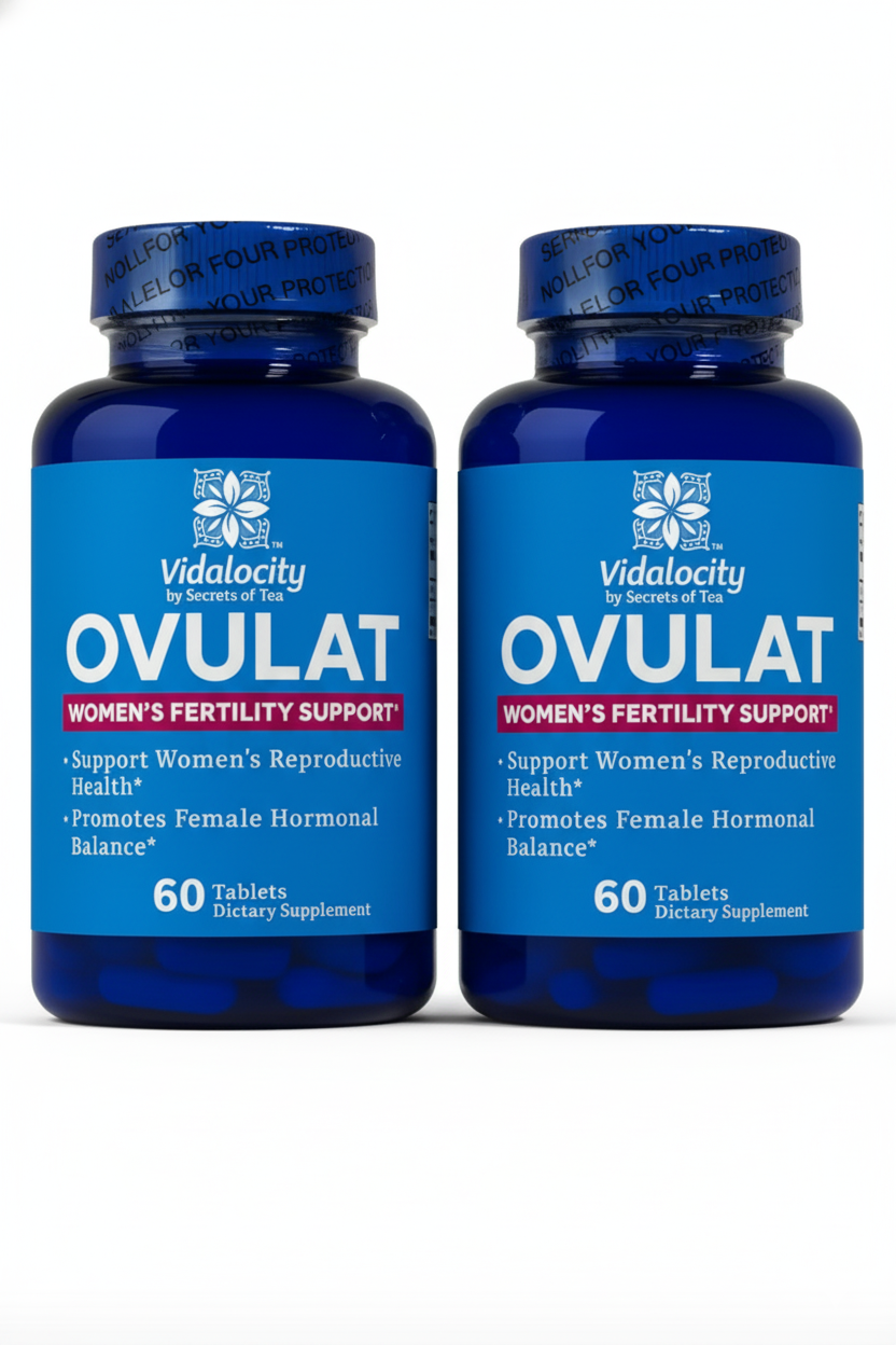 Ovulat Fertility Supplement for Women – Myo-Inositol, D-Chiro Inositol & Folate – PCOS & Ovulation Support | Secrets of Tea