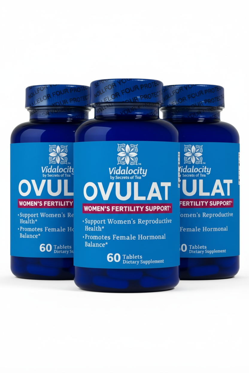 Ovulat Fertility Supplement for Women – Myo-Inositol, D-Chiro Inositol & Folate – PCOS & Ovulation Support | Secrets of Tea