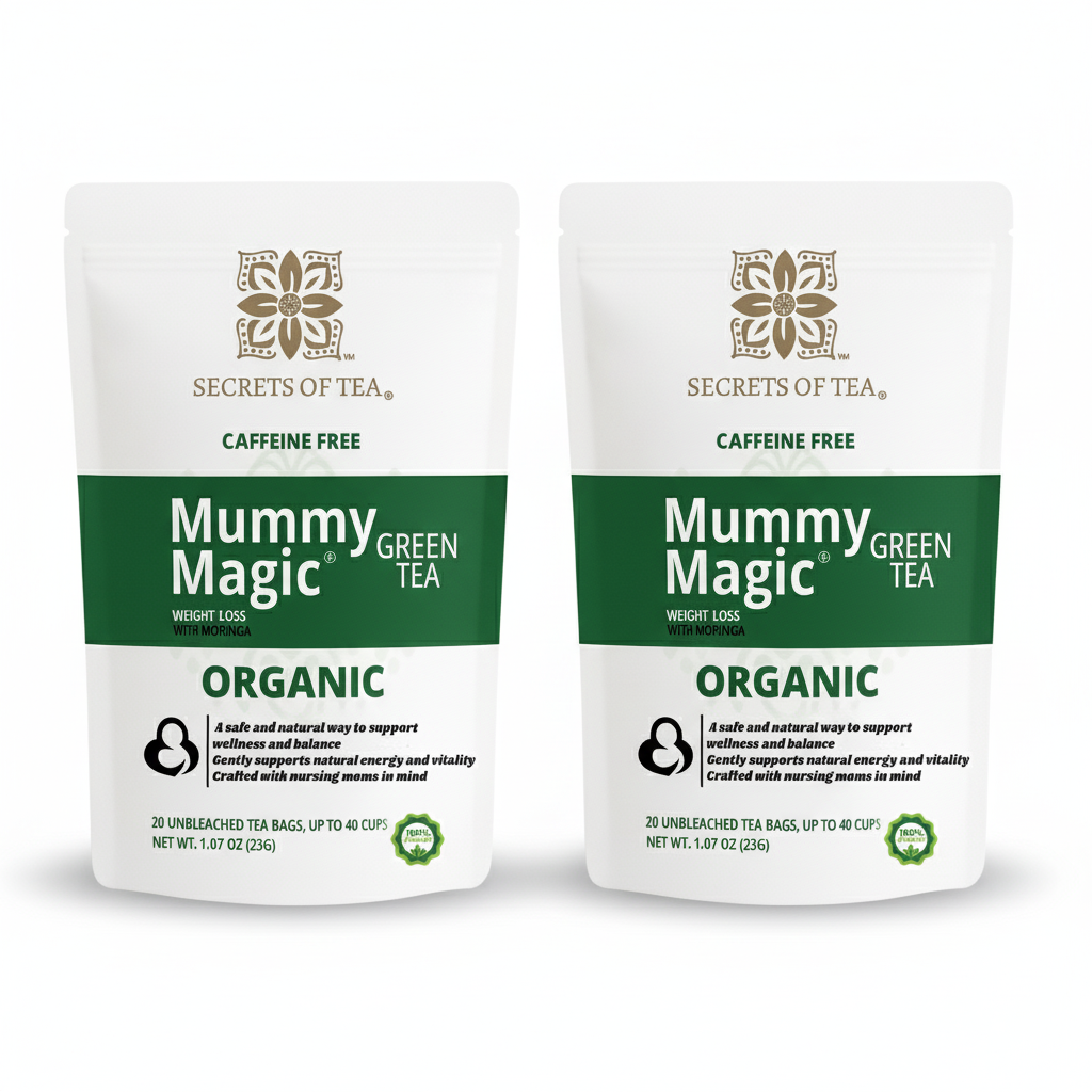 Organic Slimming Herbal Tea - Caffeine-Free with Moringa, 40 Servings