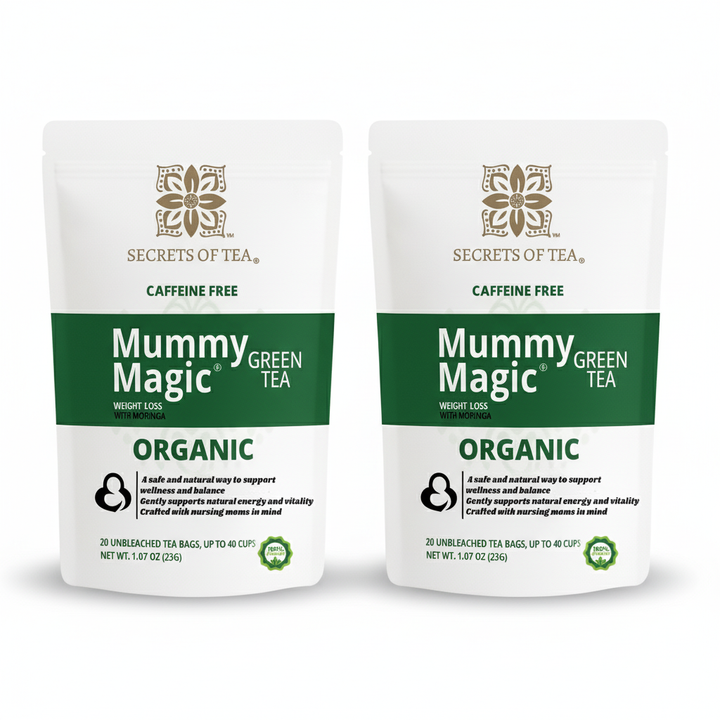 Organic Slimming Herbal Tea - Caffeine-Free with Moringa, 40 Servings