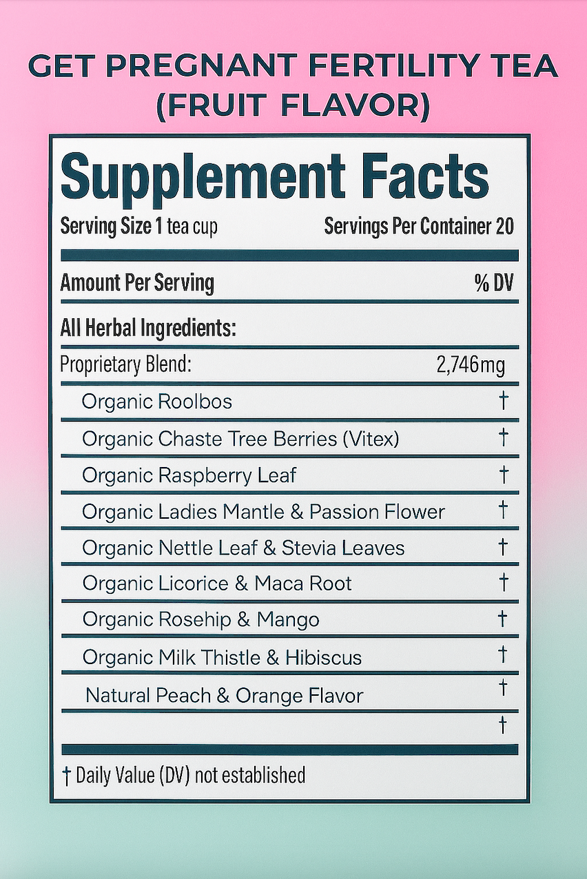 🌿 Get Pregnant Fertility Fruits Tea - Organic Herbal Blend