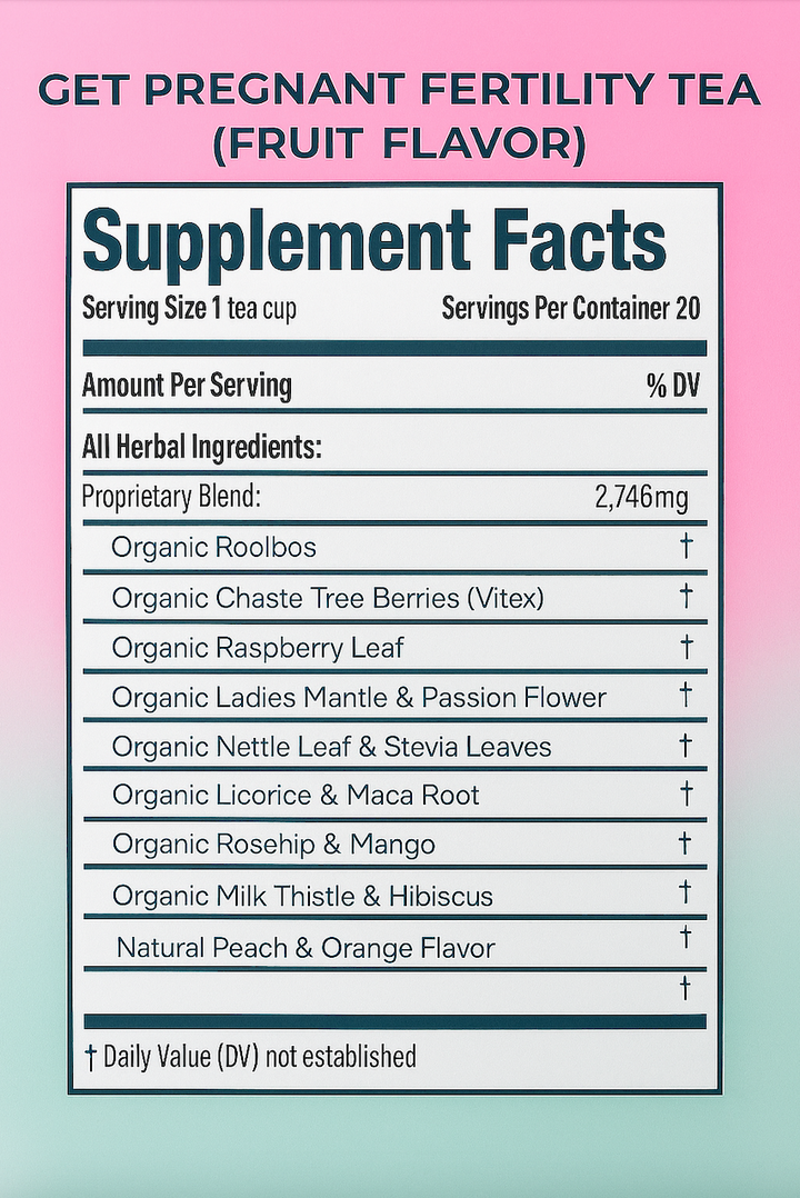 🌿 Get Pregnant Fertility Fruits Tea - Organic Herbal Blend