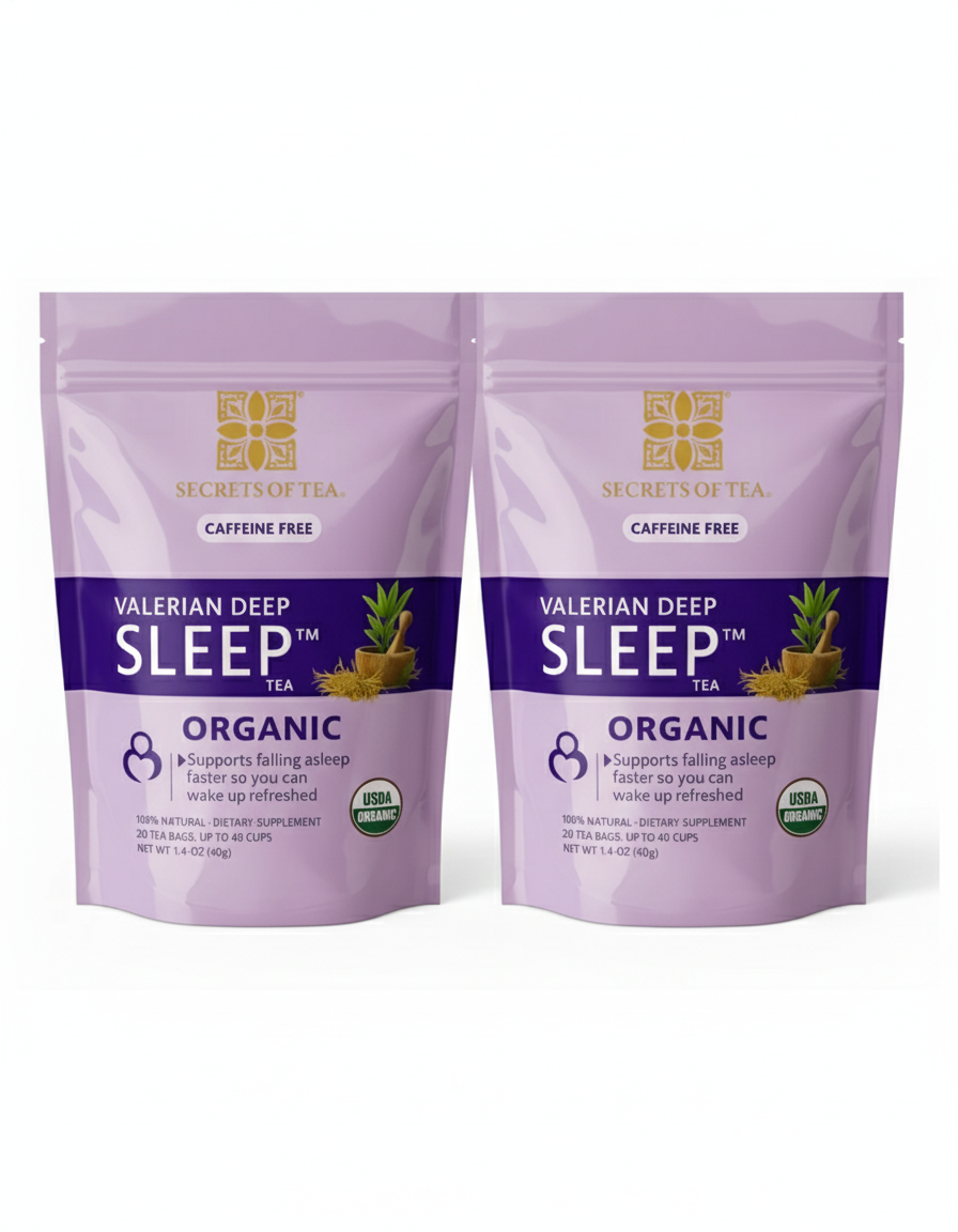 Valerian Herbal Tea for Relaxation and Restful Nights by Secrets of Tea
