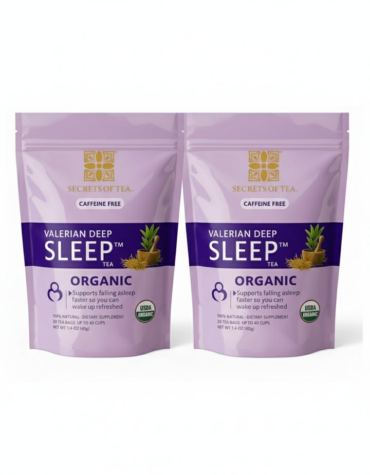 Valerian Herbal Tea for Relaxation and Restful Nights by Secrets of Tea