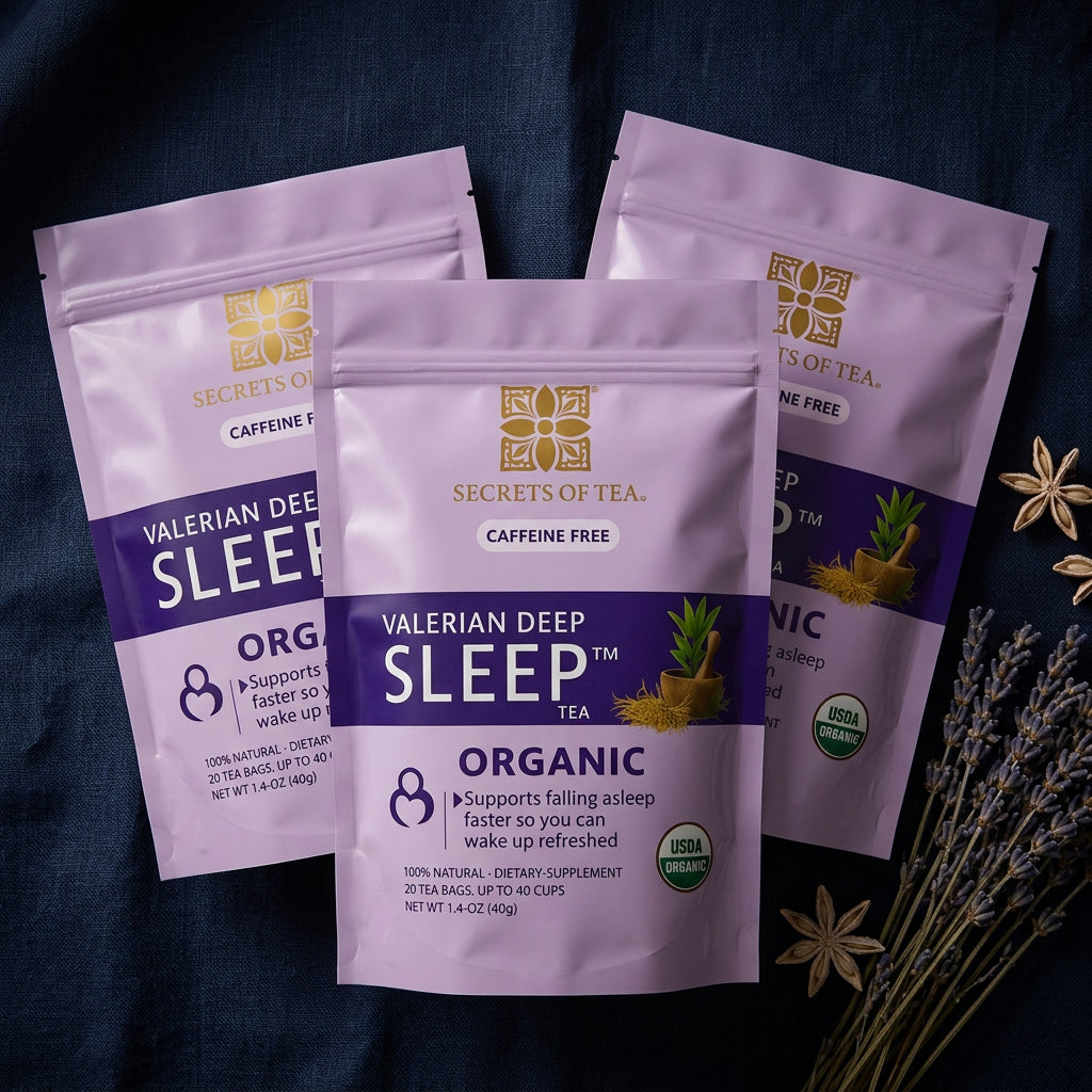 Better Sleep Bundle - Valerian Deep Sleep Tea 3-Pack – SecretsOfTea