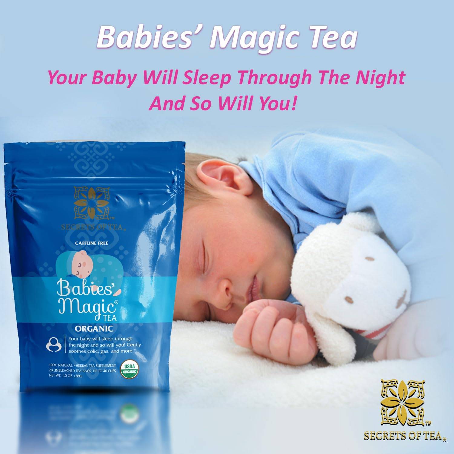 Babies Magic Tea – #1 Organic Colic & Gas Relief | Secrets of Tea ...