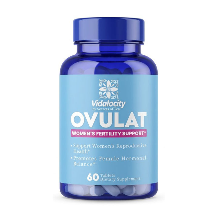 Ovulat by Vidalocity bottle, 60 tablets, Secrets of Tea