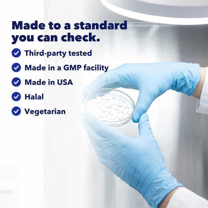 Ovulat is third party tested, made in a GMP facility in the USA, Halal and vegetarian