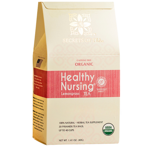 Lemongrass Lactation Tea – USDA Organic Breastfeeding Support Tea | Caffeine-Free, 40 Servings