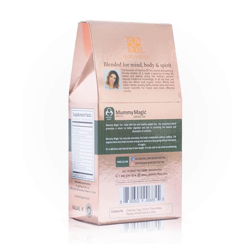 Organic Slimming Herbal Tea - Caffeine-Free with Moringa, 40 Servings